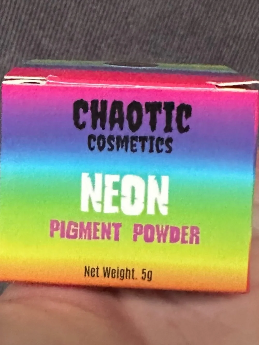 New unopened neon yellow pigment powder